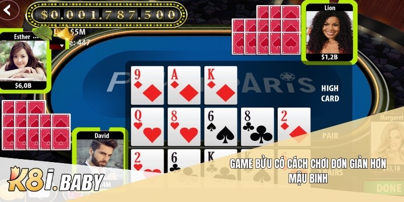 Game bửu có cách chơi đơn giản hơn mậu binh